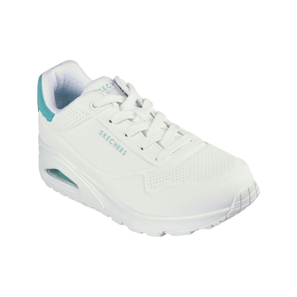 Skechers  Baskets  uno pop back cuir  Bílá