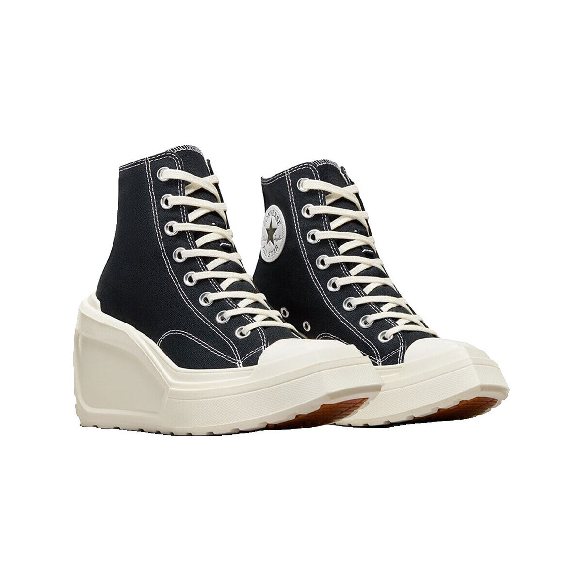 Converse  Baskets  chuck 70 de luxe wedge cuir  Černá