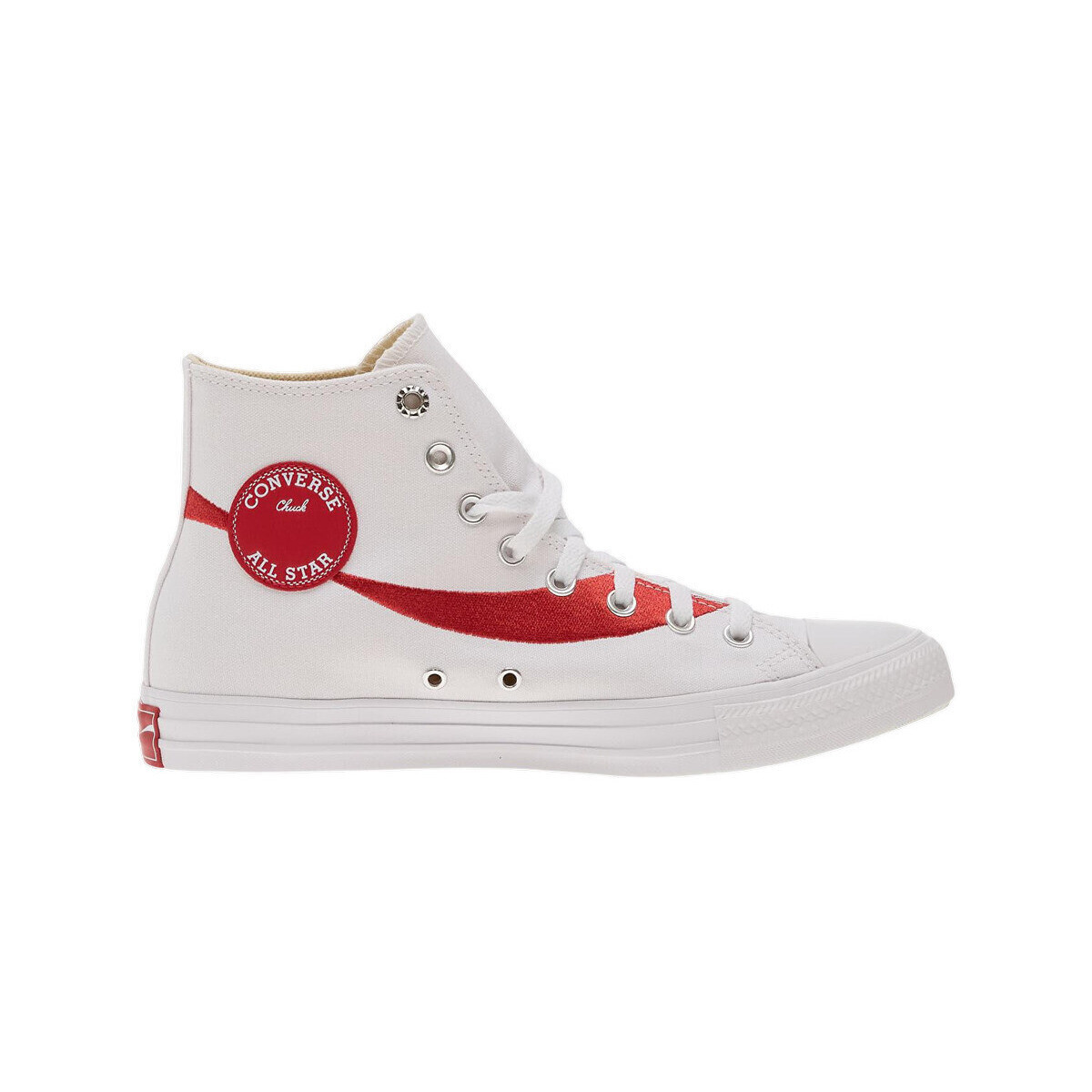 Converse  Baskets  Chuck 70 Hi blanc avec détails rouges Racing  Bílá