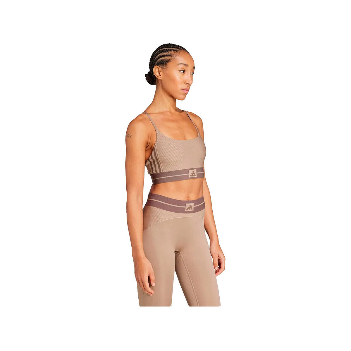 adidas  Brassière  Hyperglam Rib maintien léger  Černá
