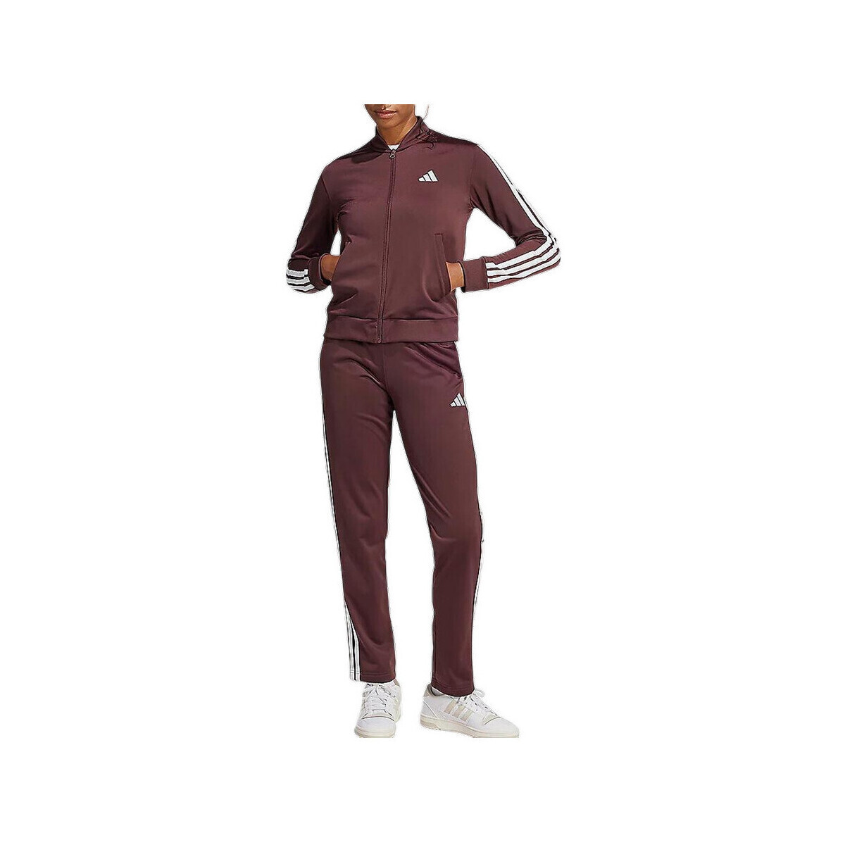 adidas  Survêtement  Essentials 3-Stripes 100% polyester recyclé  Hnědá