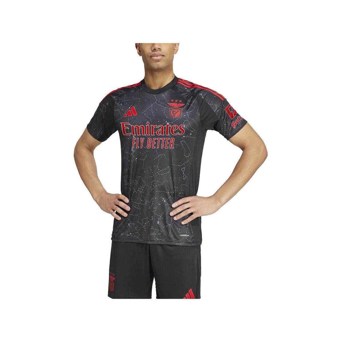 adidas  T-shirt  Benfica 24/25 100% polyester recyclé  Šedá