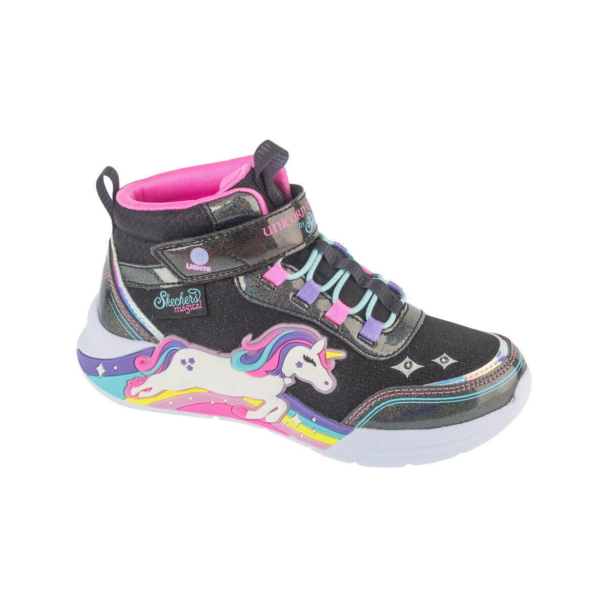 Skechers  Baskets  unicorn chaser jumping magic synthétique  Černá