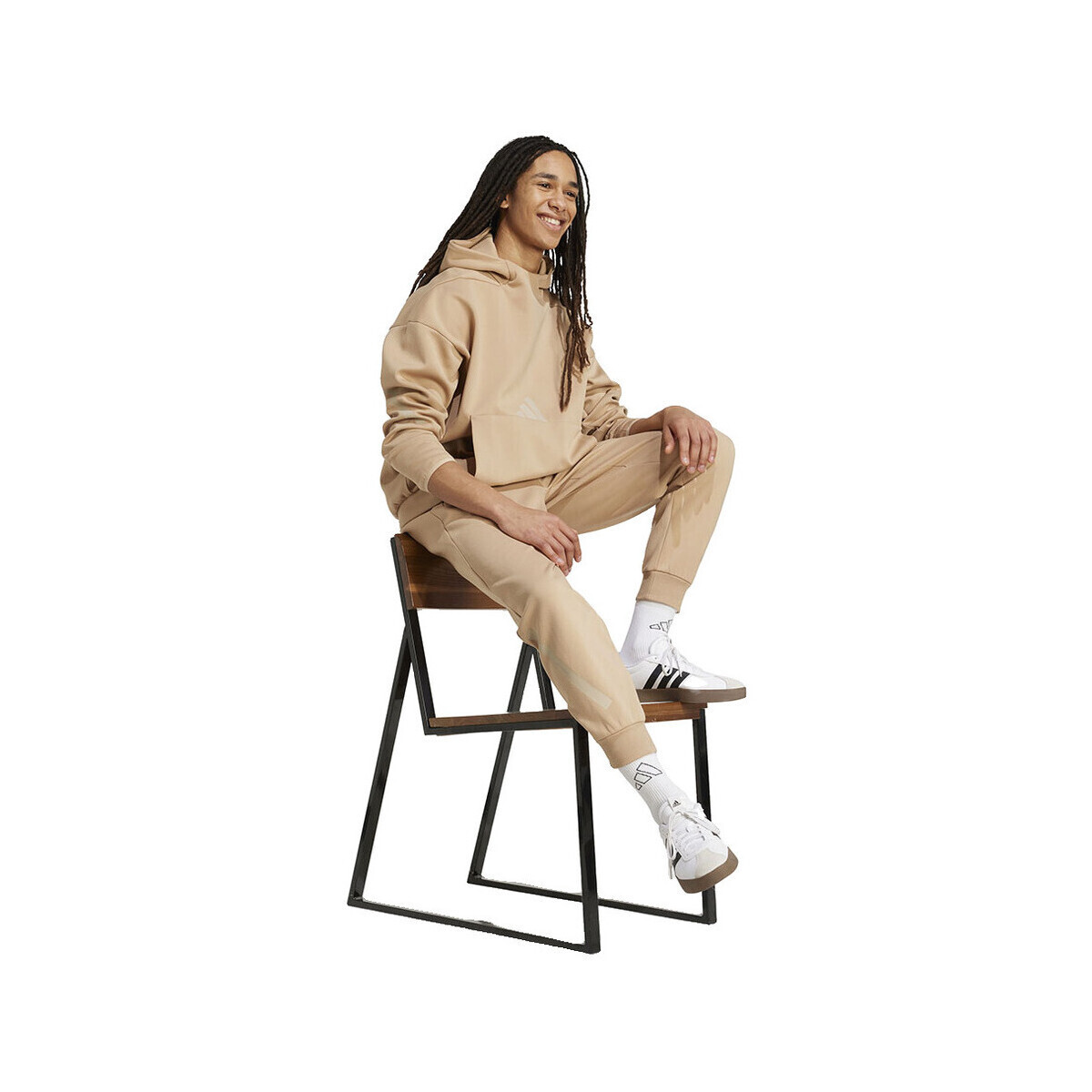 adidas  Pantalon  Z.N.E. ample en tissu spacer double maille  Černá