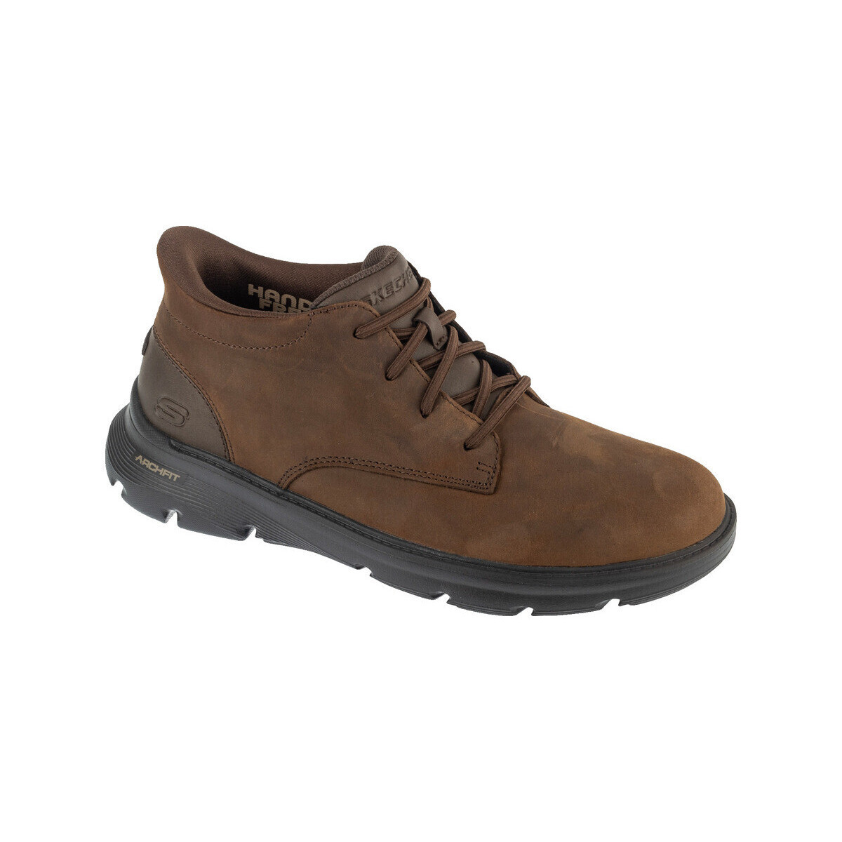 Skechers  Bottines  arch fit garza cuir  Hnědá