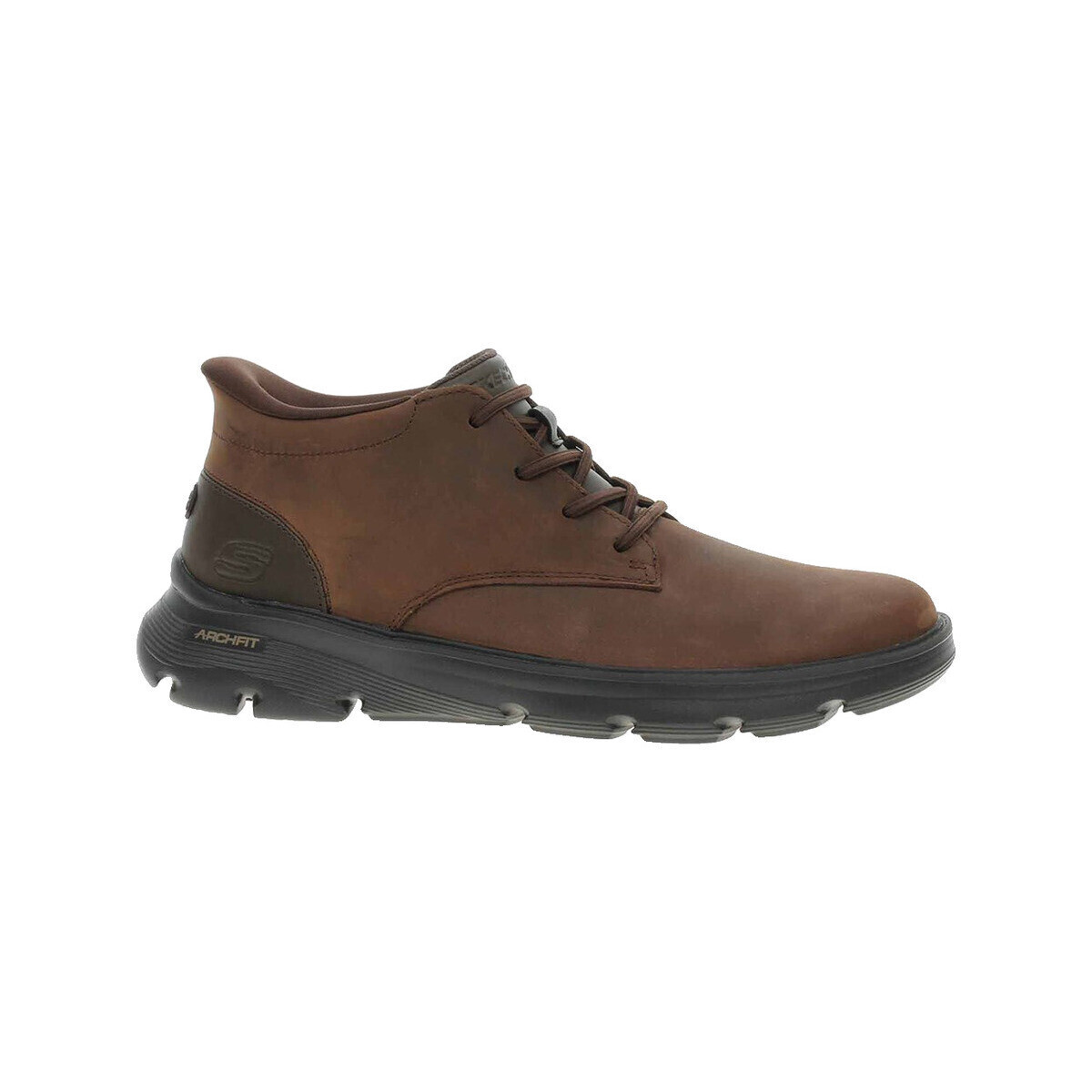 Skechers  Bottines  arch fit garza ridley cuir  Hnědá