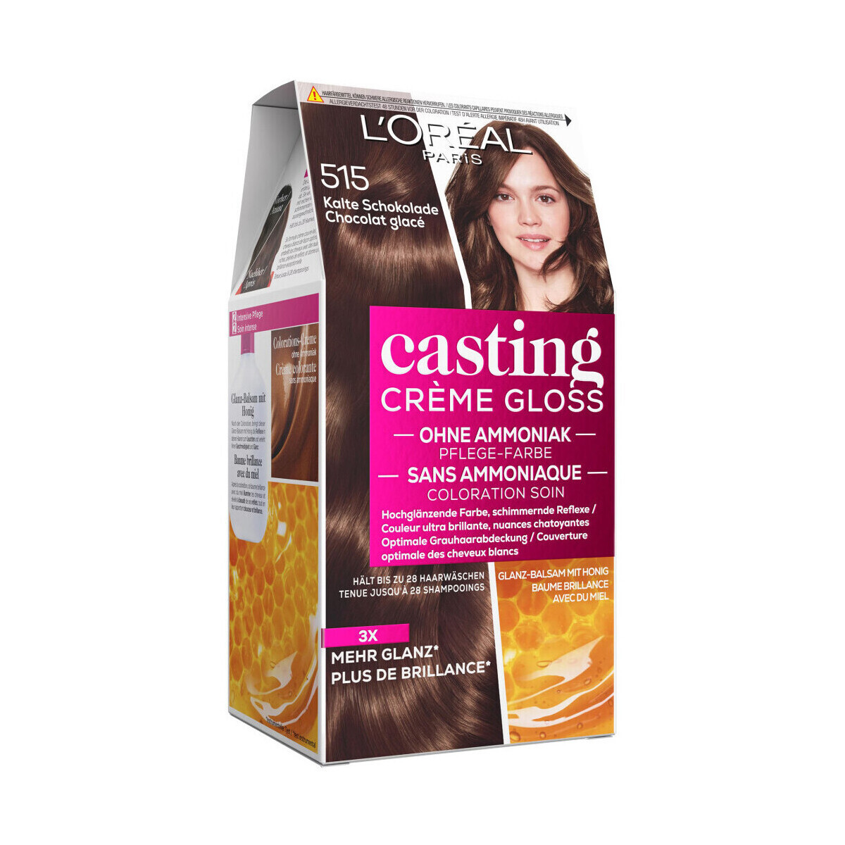 L'oréal  Casting Crème Gloss Hair Color - 515 Chocolat Glacé  Hnědá
