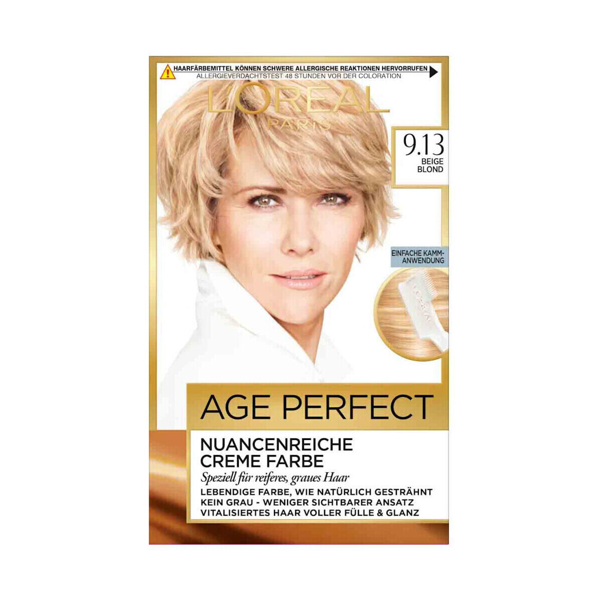 L'oréal  Age Perfect Toned Cream Hair Color - 9.13 Beige Blond  Béžová