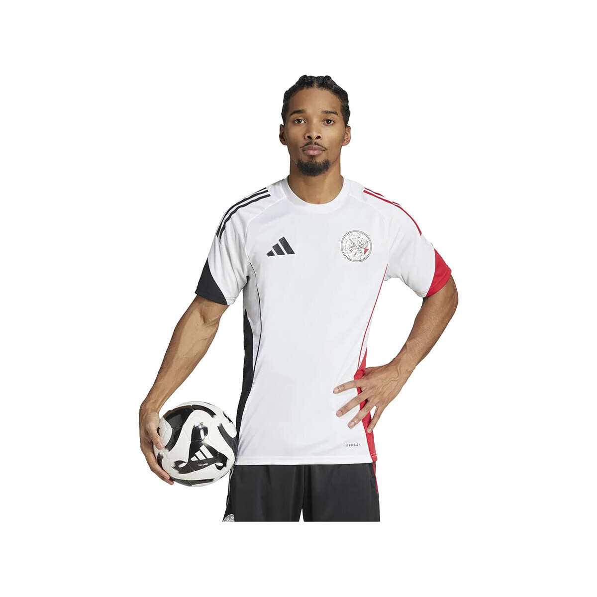 adidas  T-shirt  Tiro 25 Competition 100% polyester  Bílá