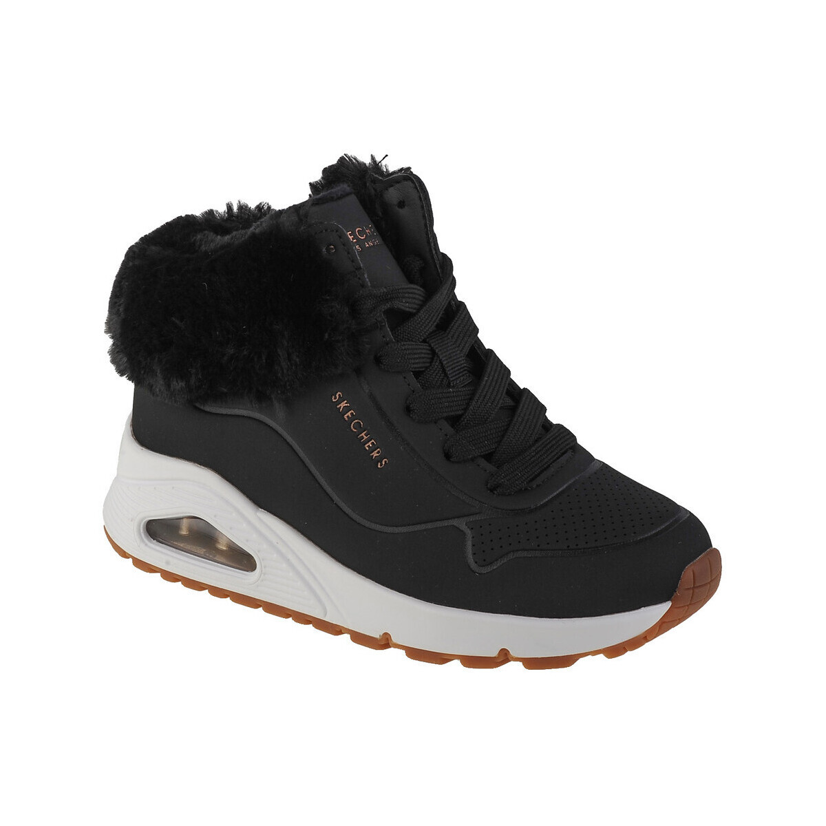 Skechers  Bottines  uno fall air noir  Černá