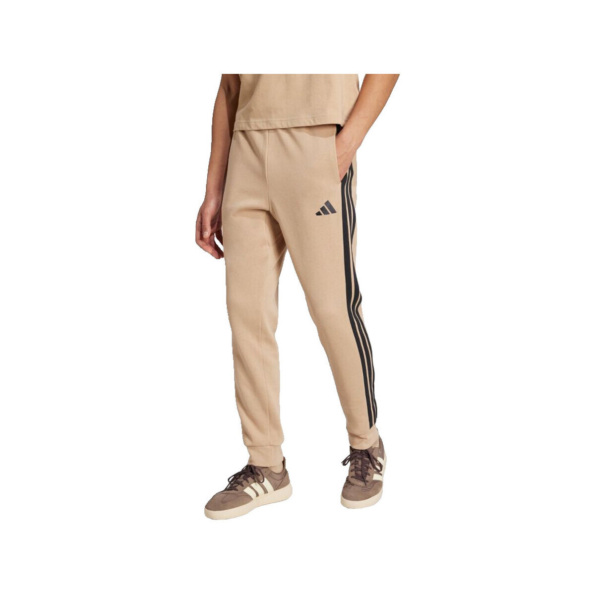 adidas  Pantalon  Essentials 3-Stripes Fleece beige  Béžová