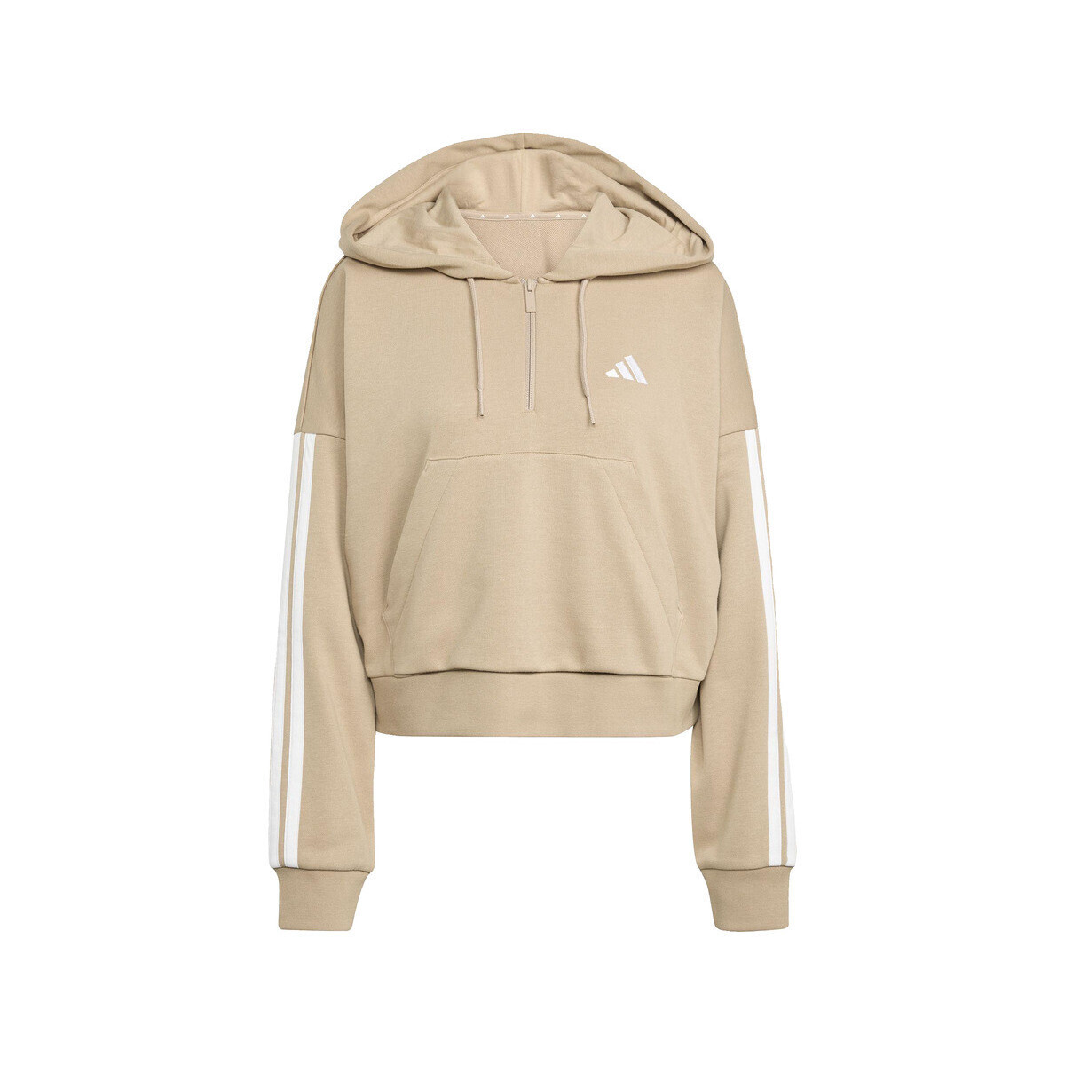 adidas  Sweat à capuche  Essentials 3-Stripes beige  Béžová