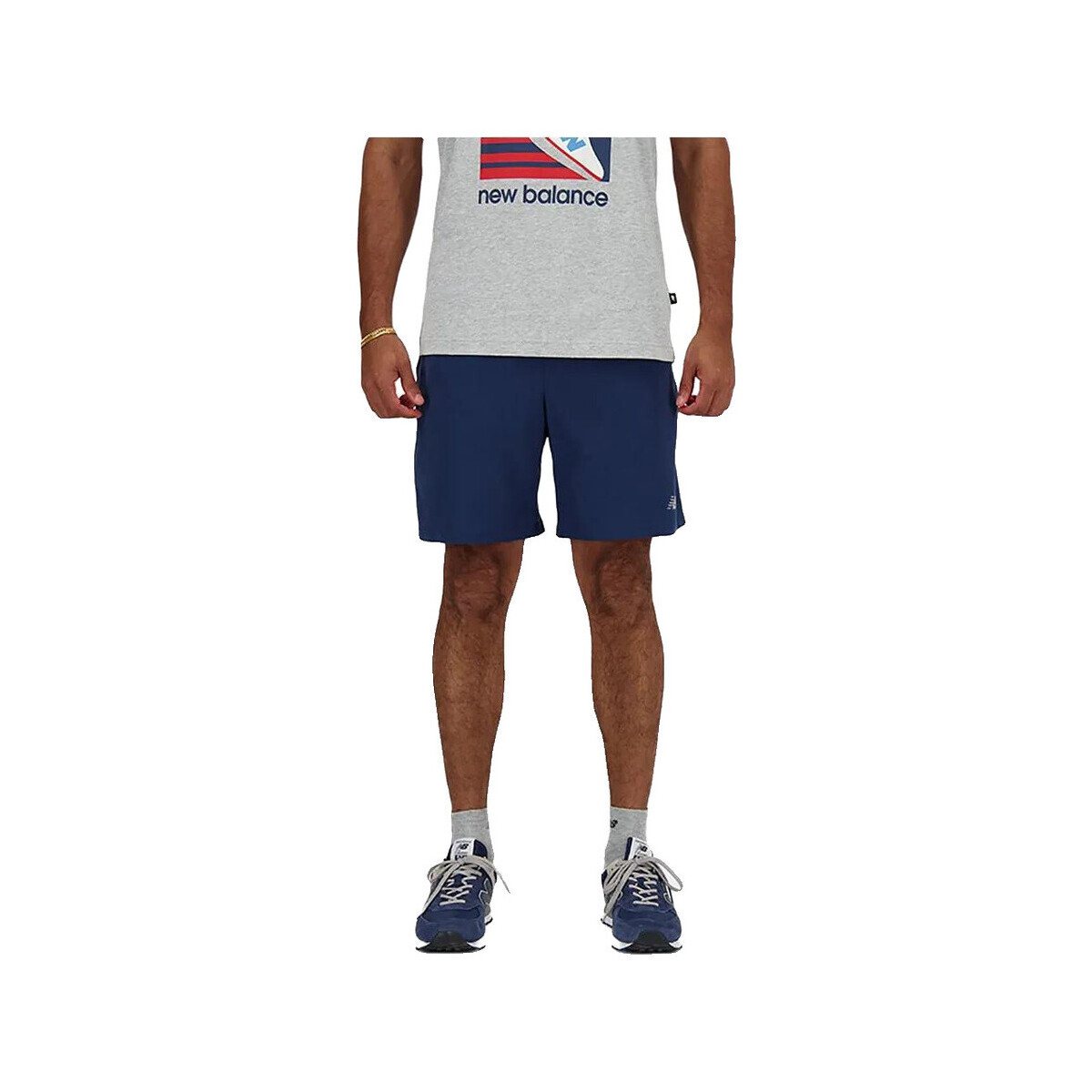 New Balance  Shorts  7 pouces en polyester recyclé  Modrá
