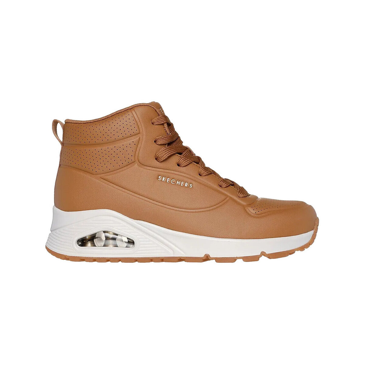 Skechers  Baskets  uno stand high cuir  Hnědá