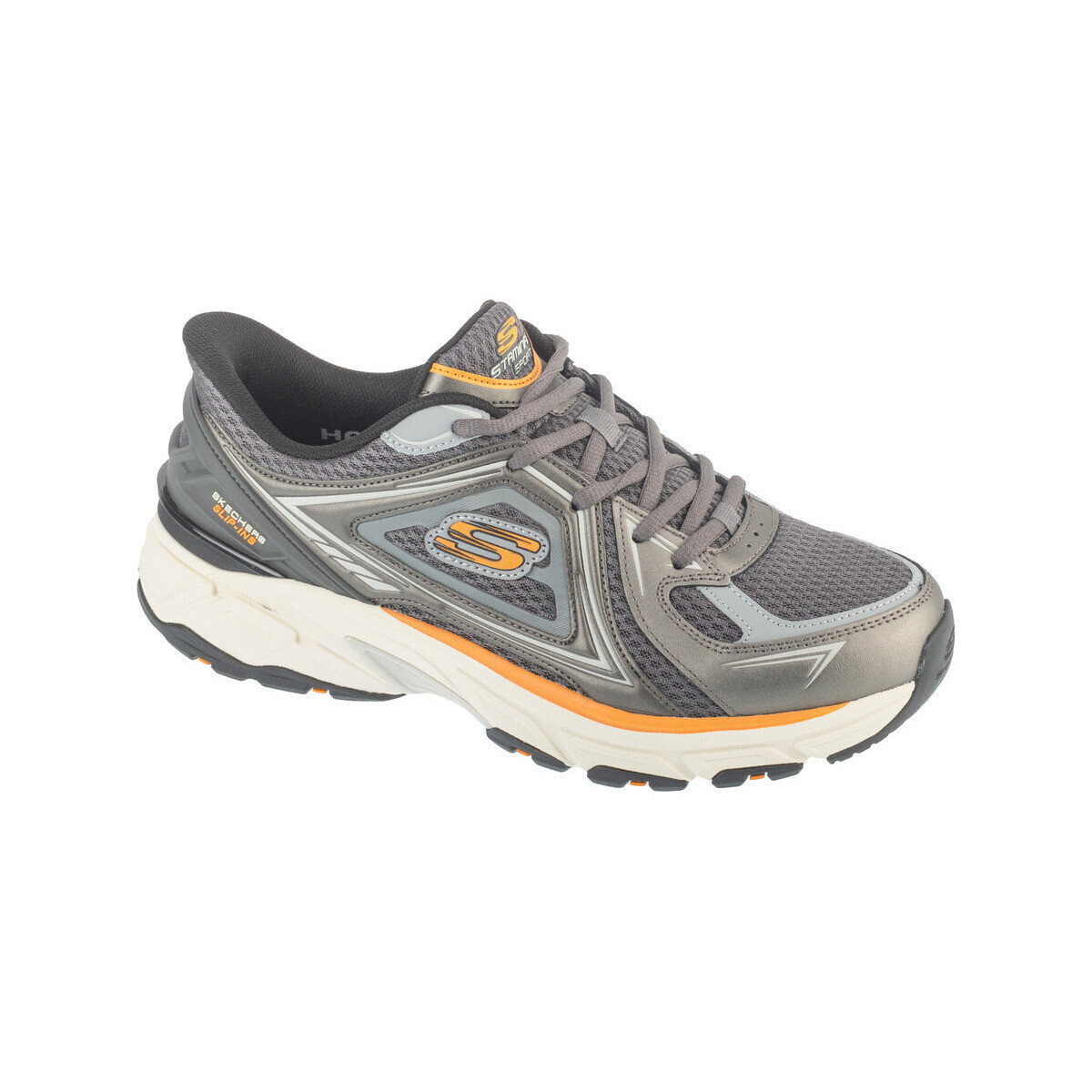 Skechers  Baskets  stamina sport - kordae cuir  Šedá