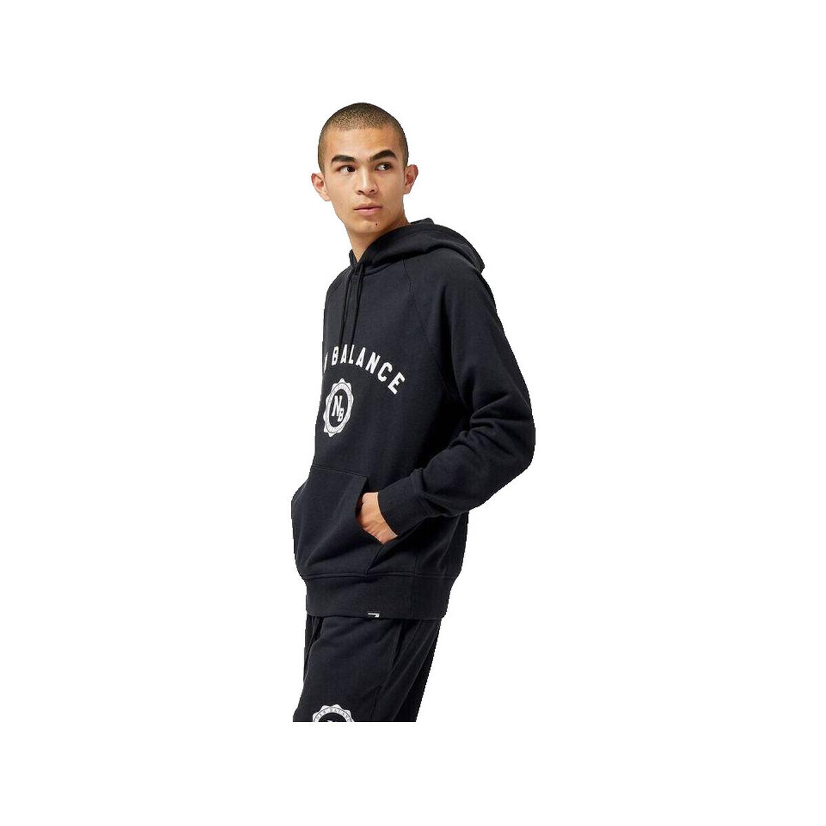 New Balance  Sweat à capuche  mt31901bk noir coton et polyester  Černá