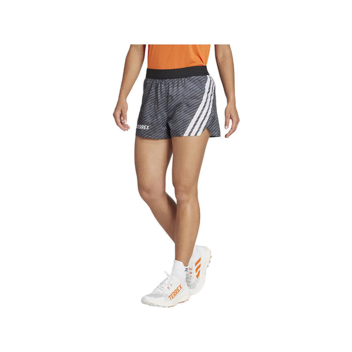 adidas  Shorts  Terrex Techrock Allover Print gris  Šedá