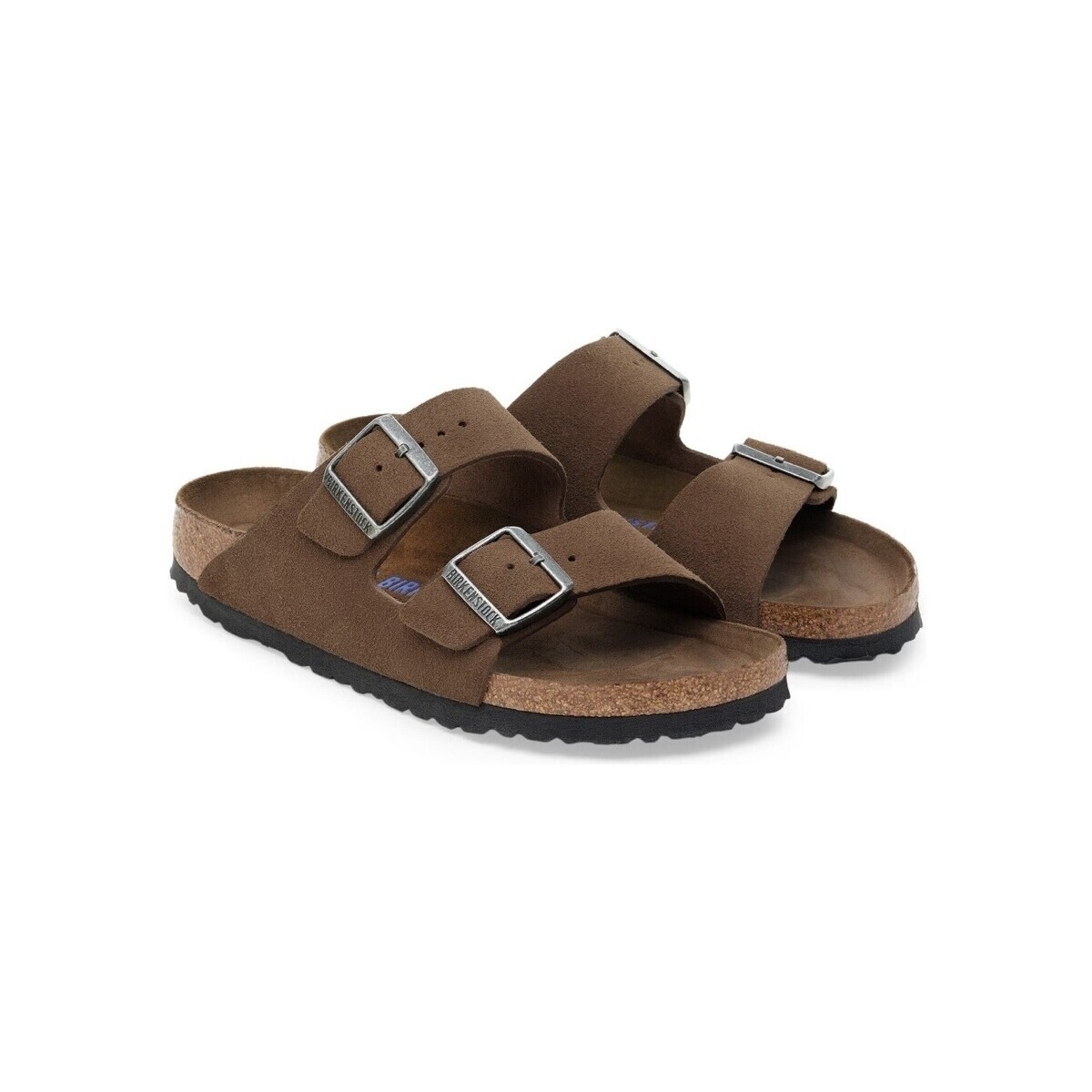 BIRKENSTOCK  Arizona Soft Footbed Suede Regular - Dark Tea Tonal  Hnědá