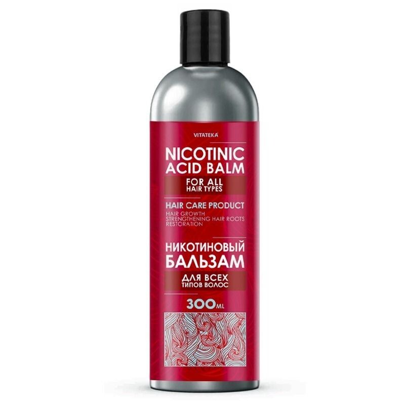 Balzám s kyselinou nikotinovou pro všechny typy vlasů – 300 ml – Vitateka