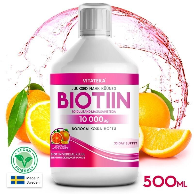 Biotin 10 000 mikrogramů 500 ml - Vitateka