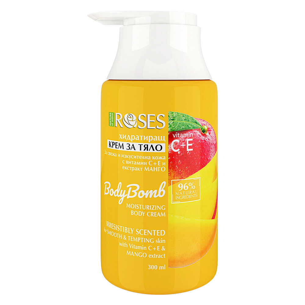 BODY BOMB hydratační tělový krém s vitaminy C-E s extraktem z manga 300 ml - NATURE OF AGIVA