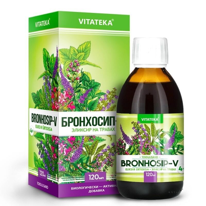 Bronhosip-V – bylinný elixír s vitaminem C – 120 ml – Vitateka