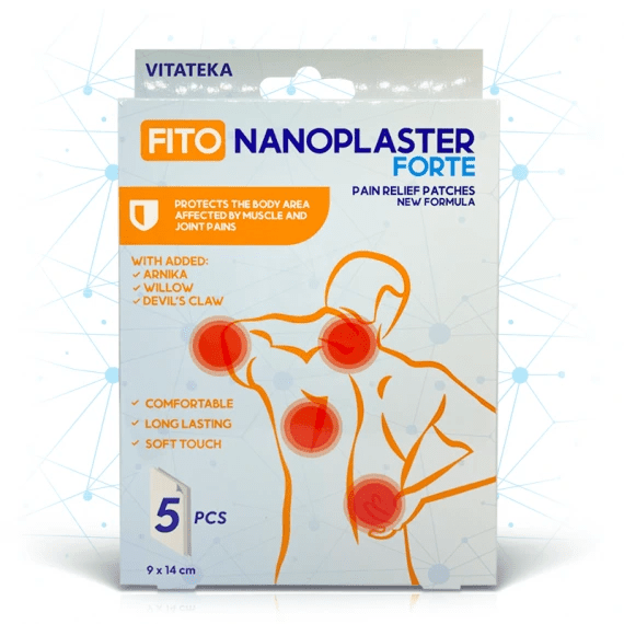 Fito Nanoplast Forte – náplasti na bolest svalů a kloubů – 5 ks – Vitateka