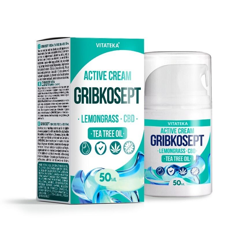 Gribkosept krém s citronovou trávou, CBD a tea tree olejem - 50 ml - Vitateka