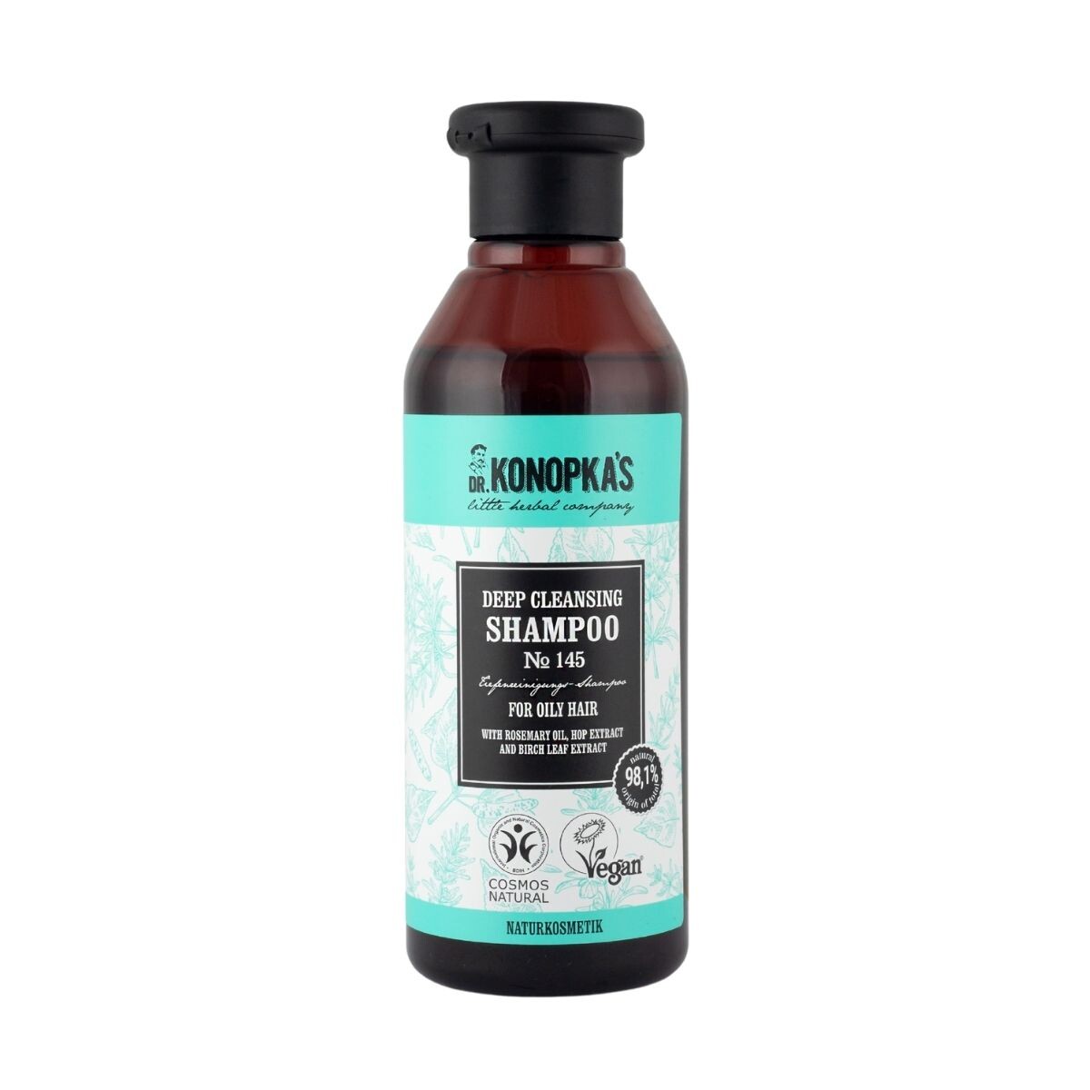 Hloubkově čisticí šampon №145 pro mastné vlasy - 280 ml - Dr. Konopka's