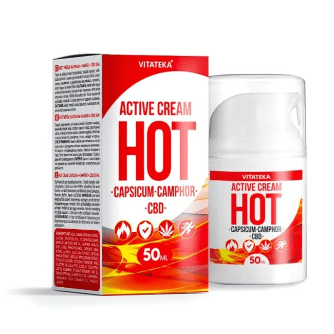 Hřejivý krém s paprikou, kafrem a CBD – 50 ml – Vitateka
