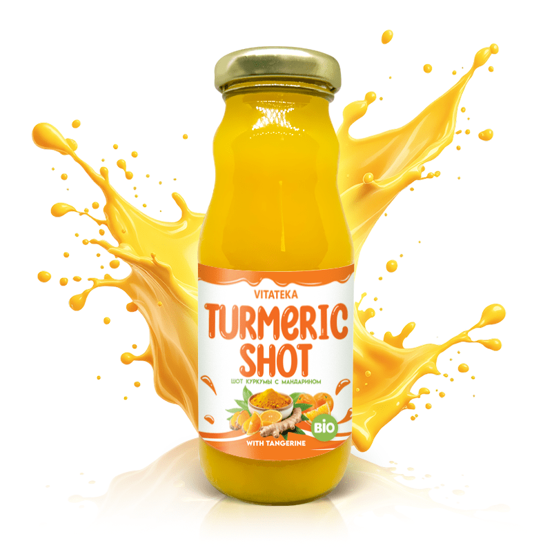 Kurkuma shot s mandarinkou – 200 ml – Vitateka