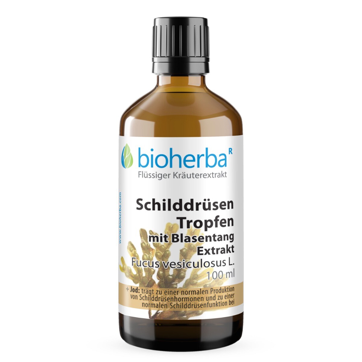 Kapky na štítnou žlázu s extraktem z mořské řasy – tinktura – 100 ml – Bioherba