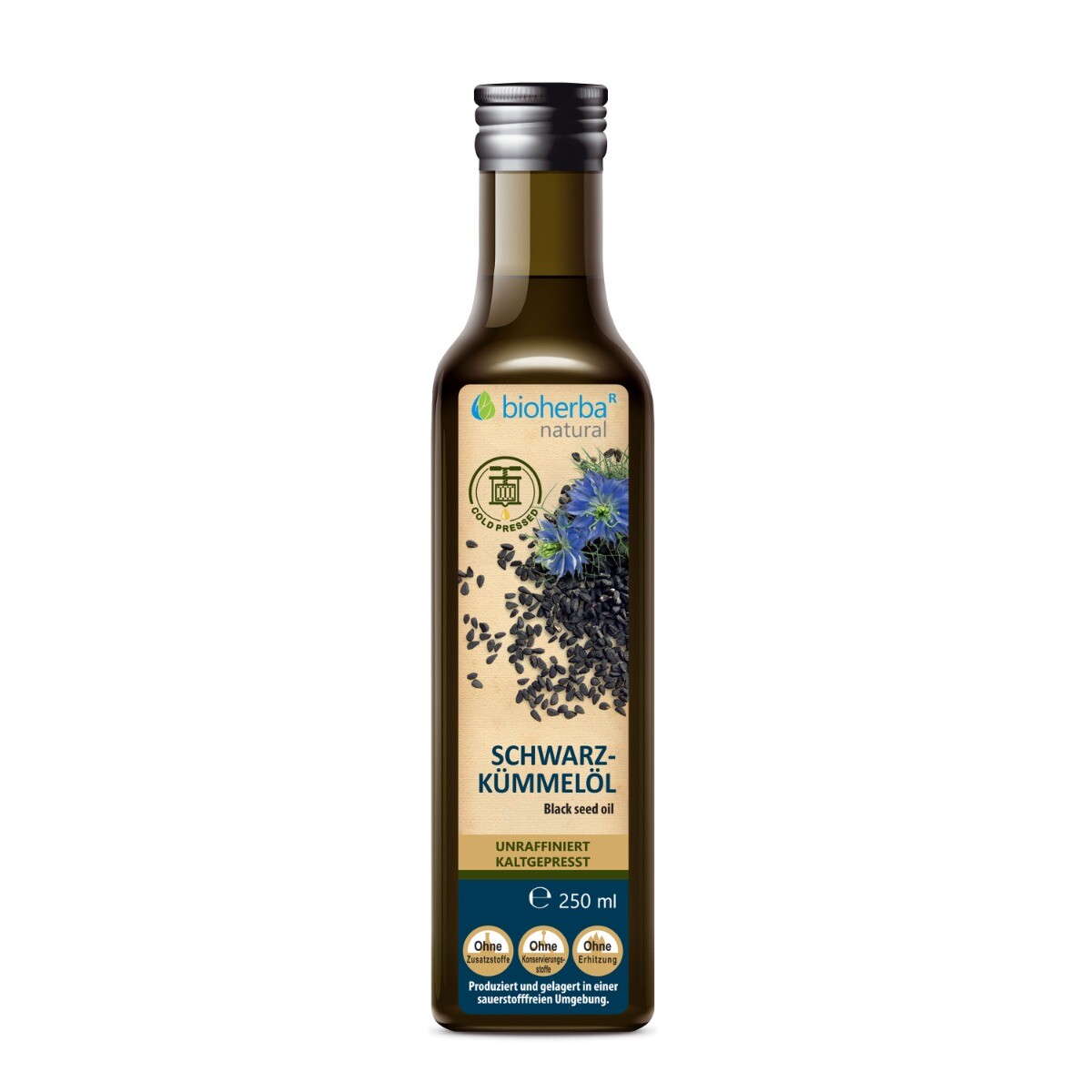 Olej z černuchy seté lisovaný za studena, nerafinovaný - 250 ml - Bioherba
