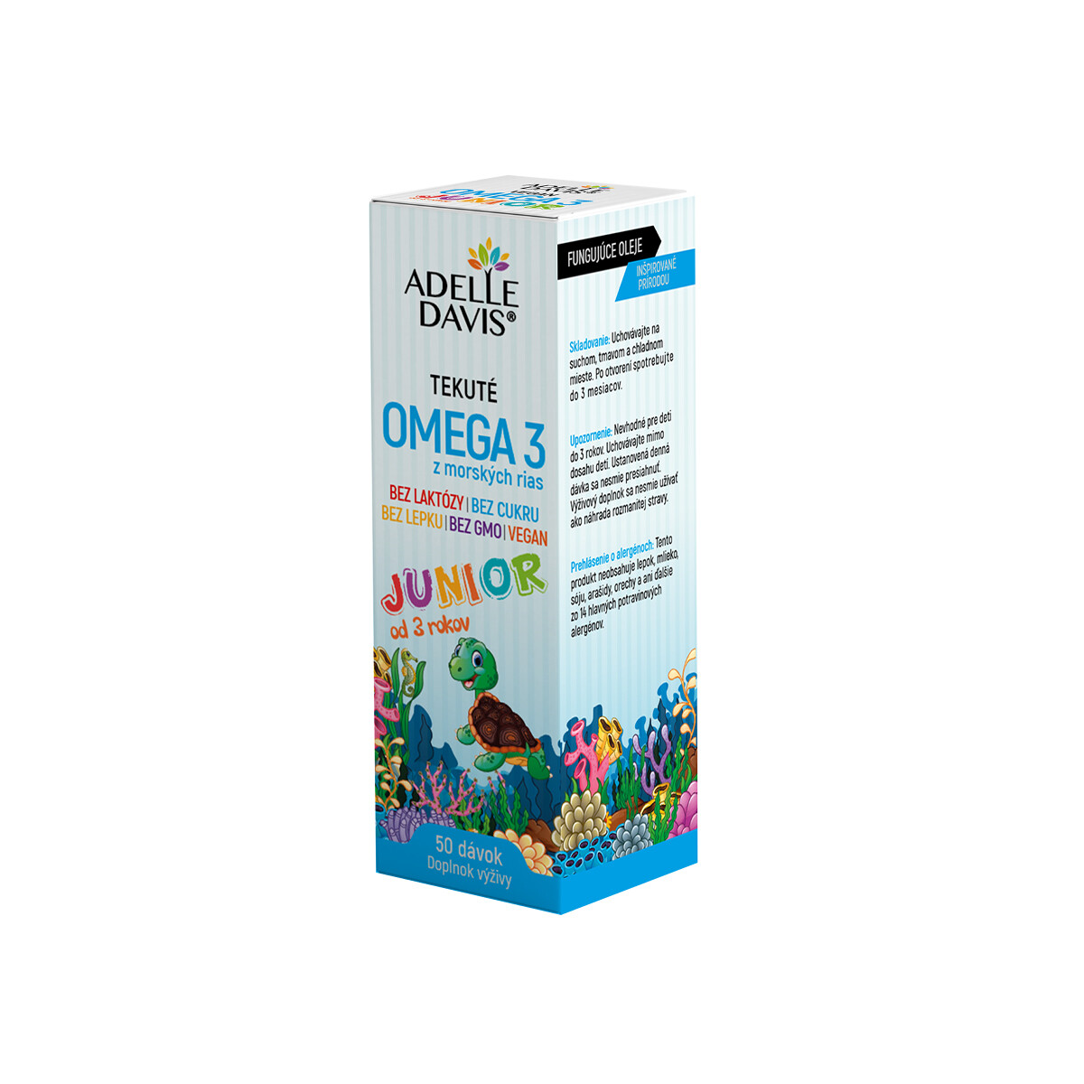Omega 3 z mořských řas JUNIOR 50 dávek - Adelle Davis