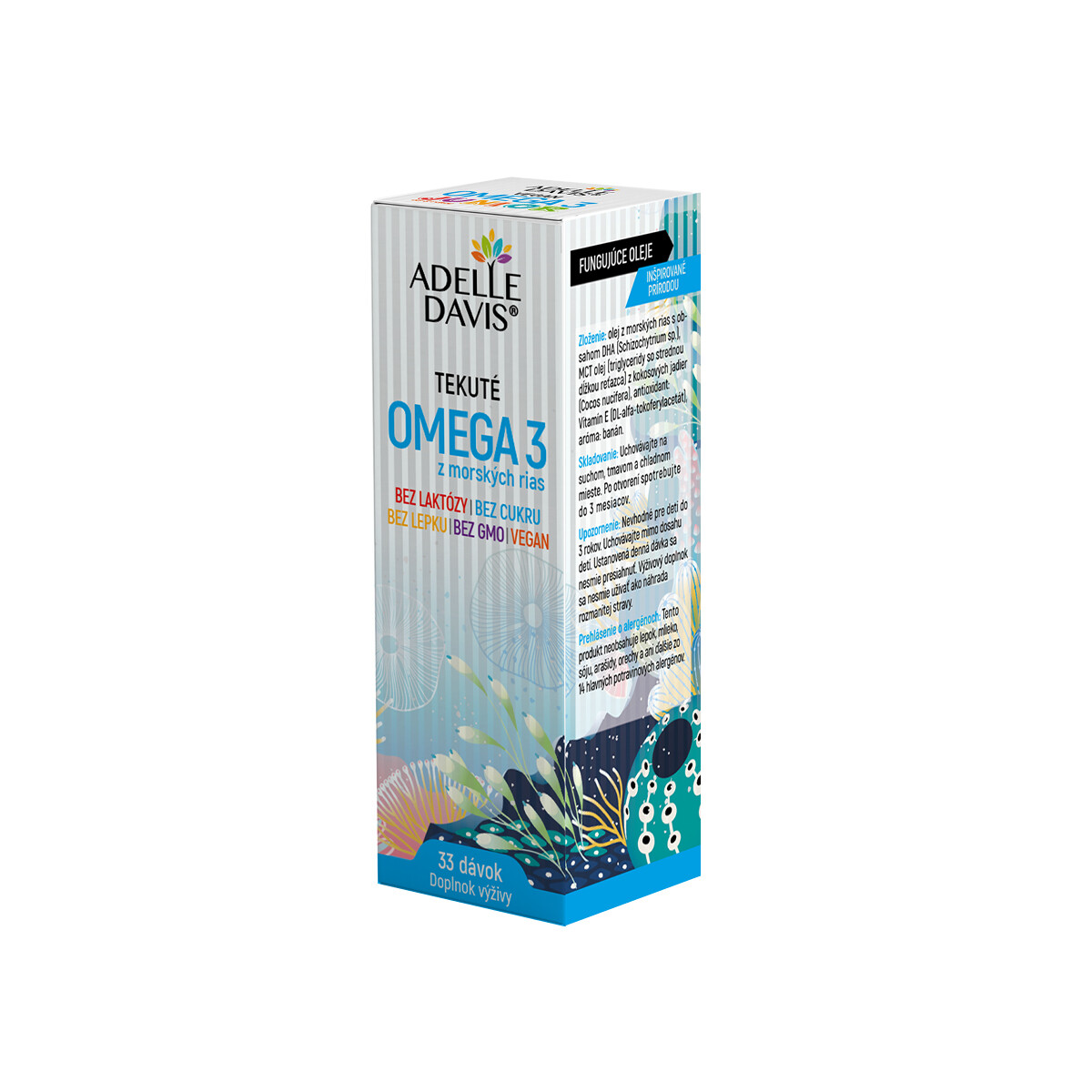 Omega 3 z mořských řas, 33 dávek - Adelle Davis