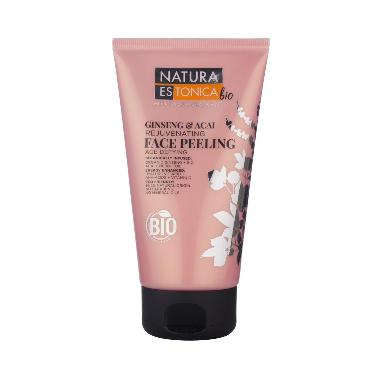 Omlazující pleťový peeling se ženšenem a acai - 150 ml - Natura Estonica