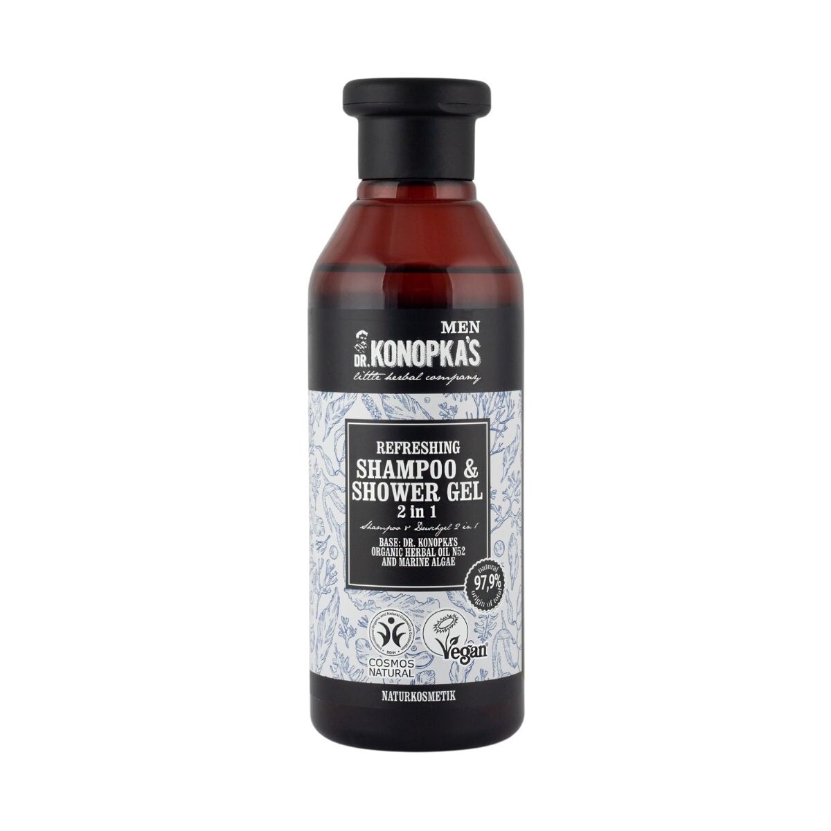 Pánský osvěžující šampon a sprchový gel 2v1 - 280 ml - Dr. Konopka's