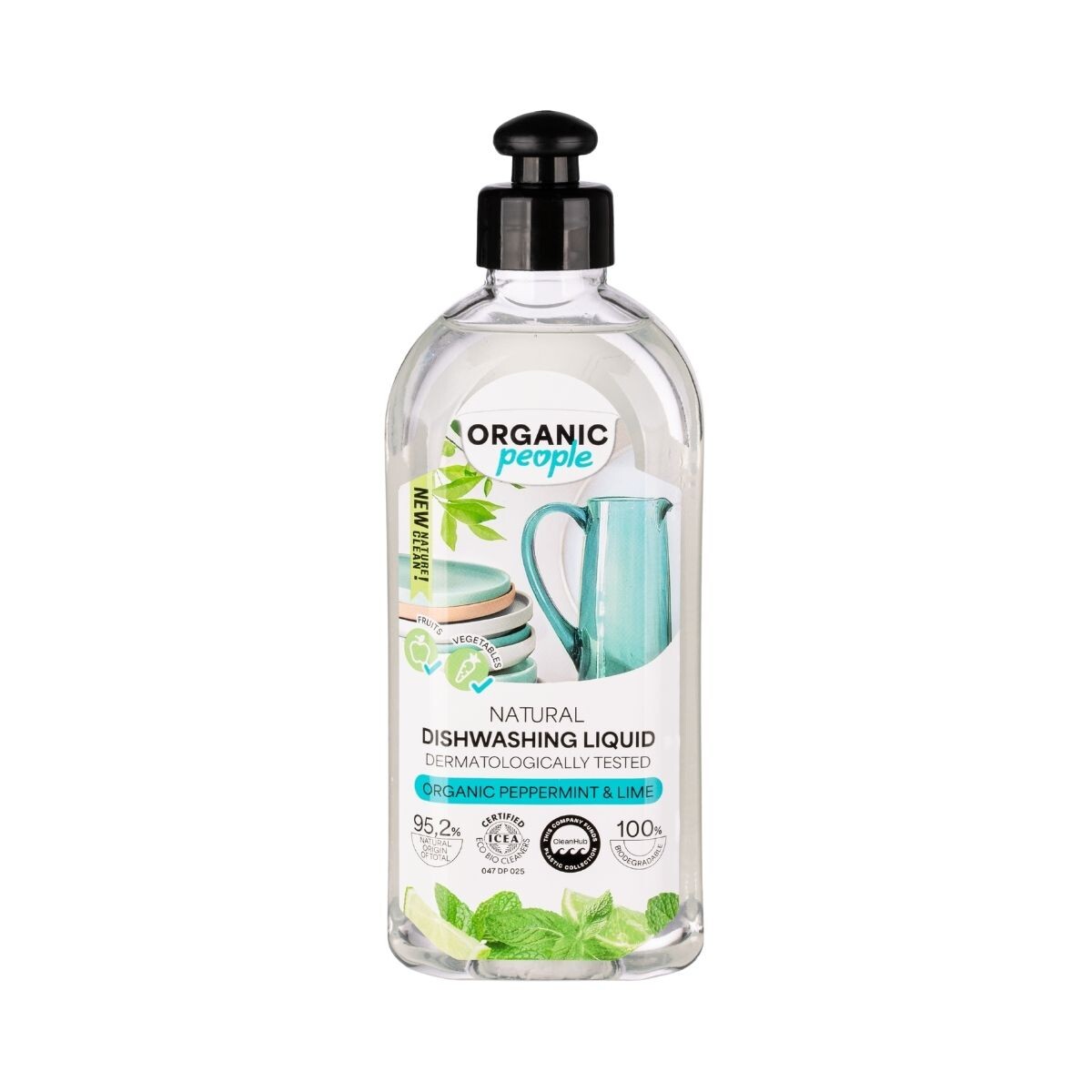 Přírodní prostředek na nádobí – bio máta a limetka - 350 ml - Organic People