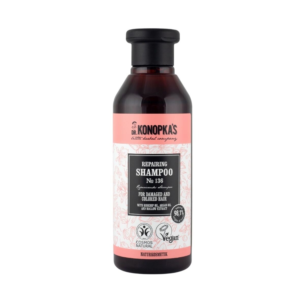 Regenerační šampon №136 pro poškozené a barvené vlasy - 280 ml - Dr. Konopka's