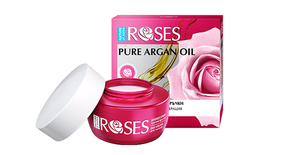 ROSES Intenzivní denní krém proti vráskám s růžovým olejem, arganem a mořským kolagenem pro normální pleť 50 ml - NATURE OF AGIVA