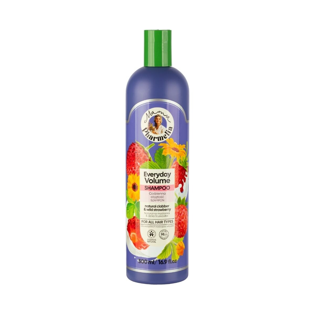 Šampon pro každodenní objem s kyselým mlékem a lesní jahodou - 500 ml - Mama Pharmelia