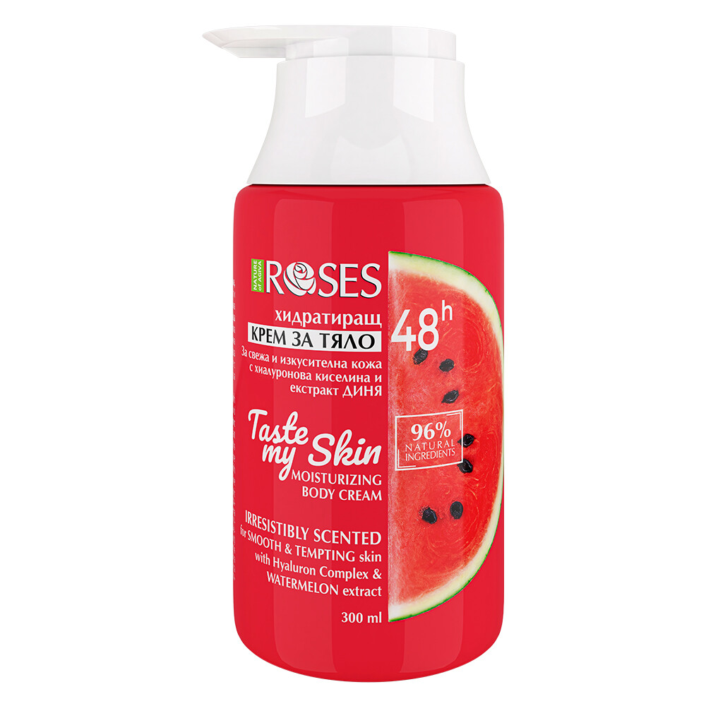 TASTE MY SKIN hydratační tělový krém 48h s kyselinou hyaluronovou a extraktem z melounu 300 ml - NATURE OF AGIVA