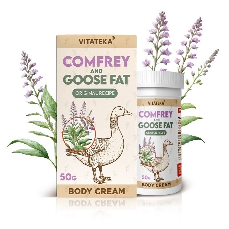 Tělový krém s kostivalem a husím sádlem – 50 g – Vitateka