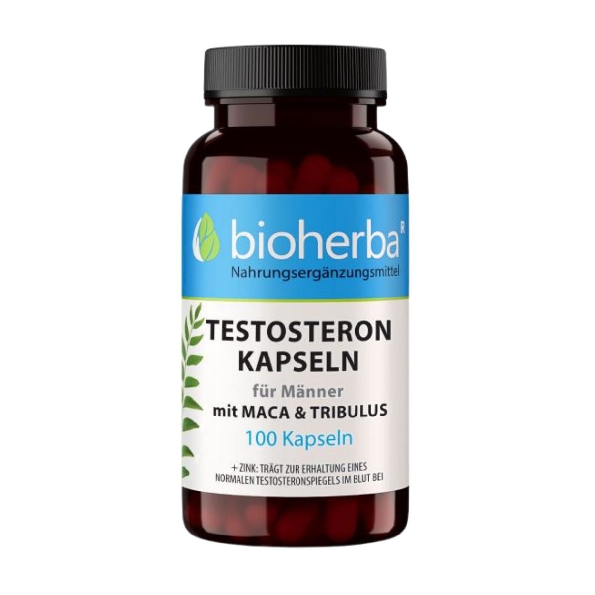 Testosteronové kapsle pro muže s macou a tribulusem - 100 kapslí - Bioherba