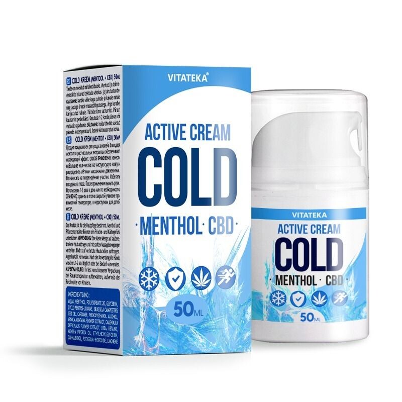 Zklidňující chladivý krém s mentolem a CBD – 50 ml – Vitateka