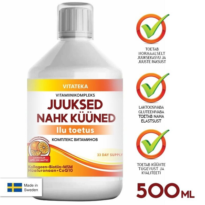 Vitamínový komplex pro vlasy, pokožku a nehty – 500 ml – Vitateka
