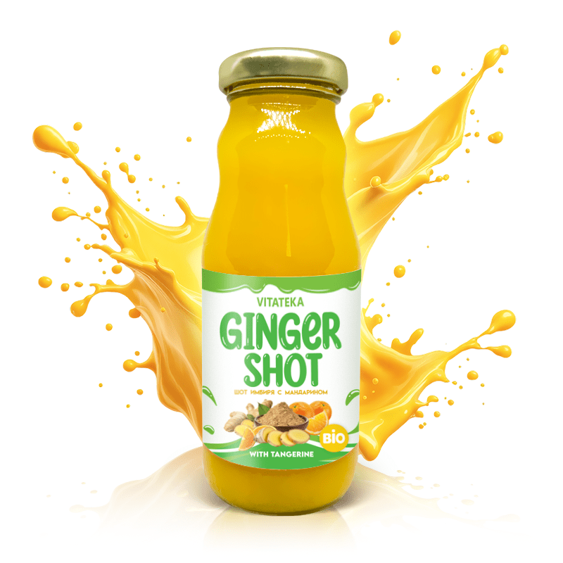 Zázvorový shot s mandarinkou – 200 ml – Vitateka