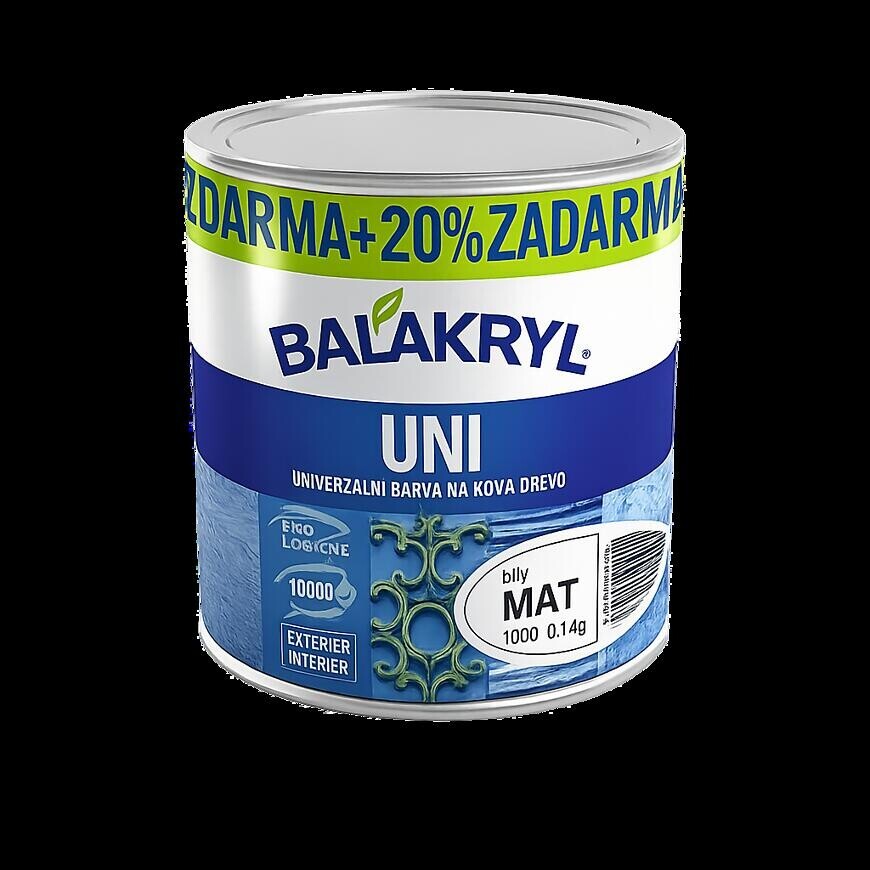 Balakryl uni mat 0,7kg+20% bílá