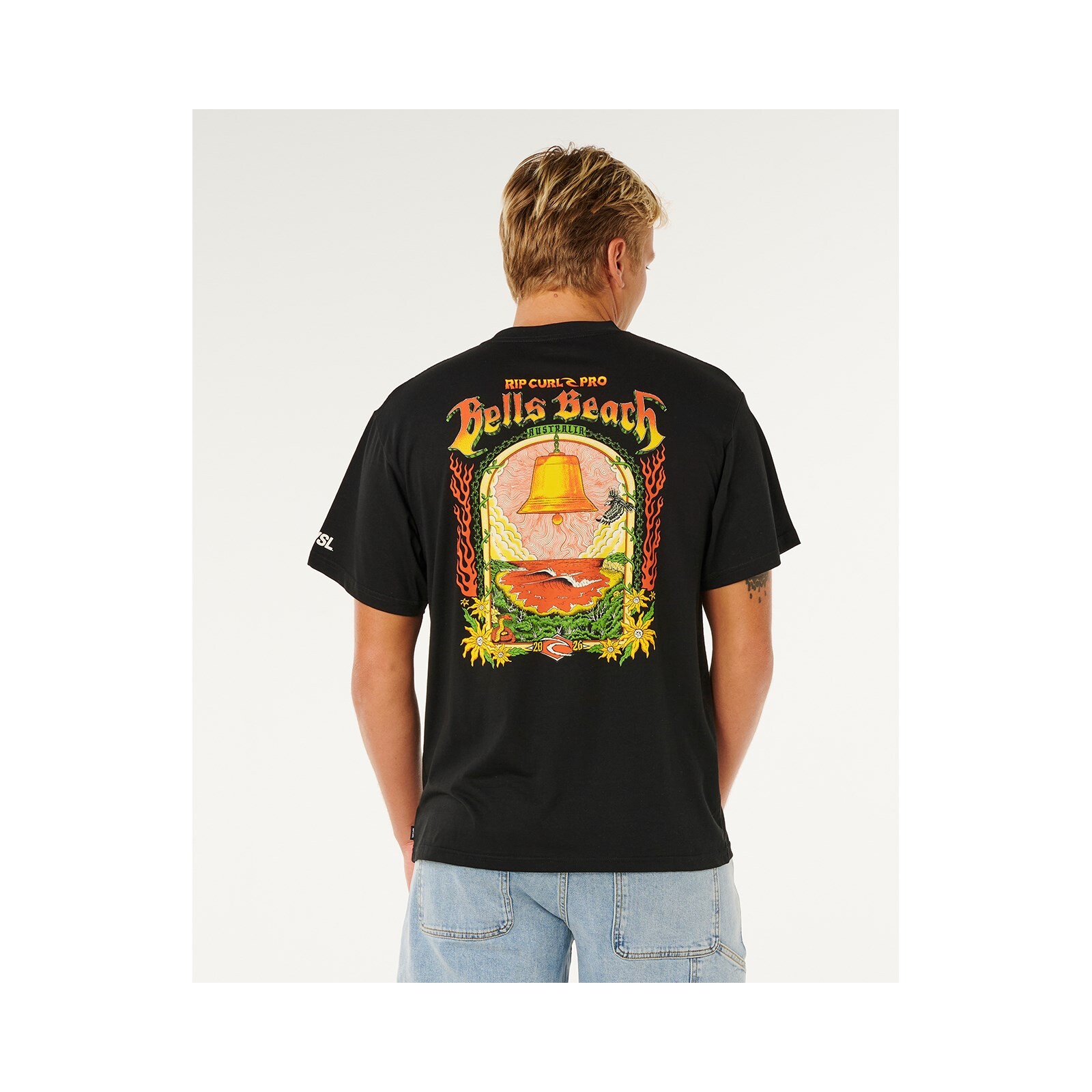 triko RIP CURL - Bells Pro 26 Event Tee Black (90) velikost: XL