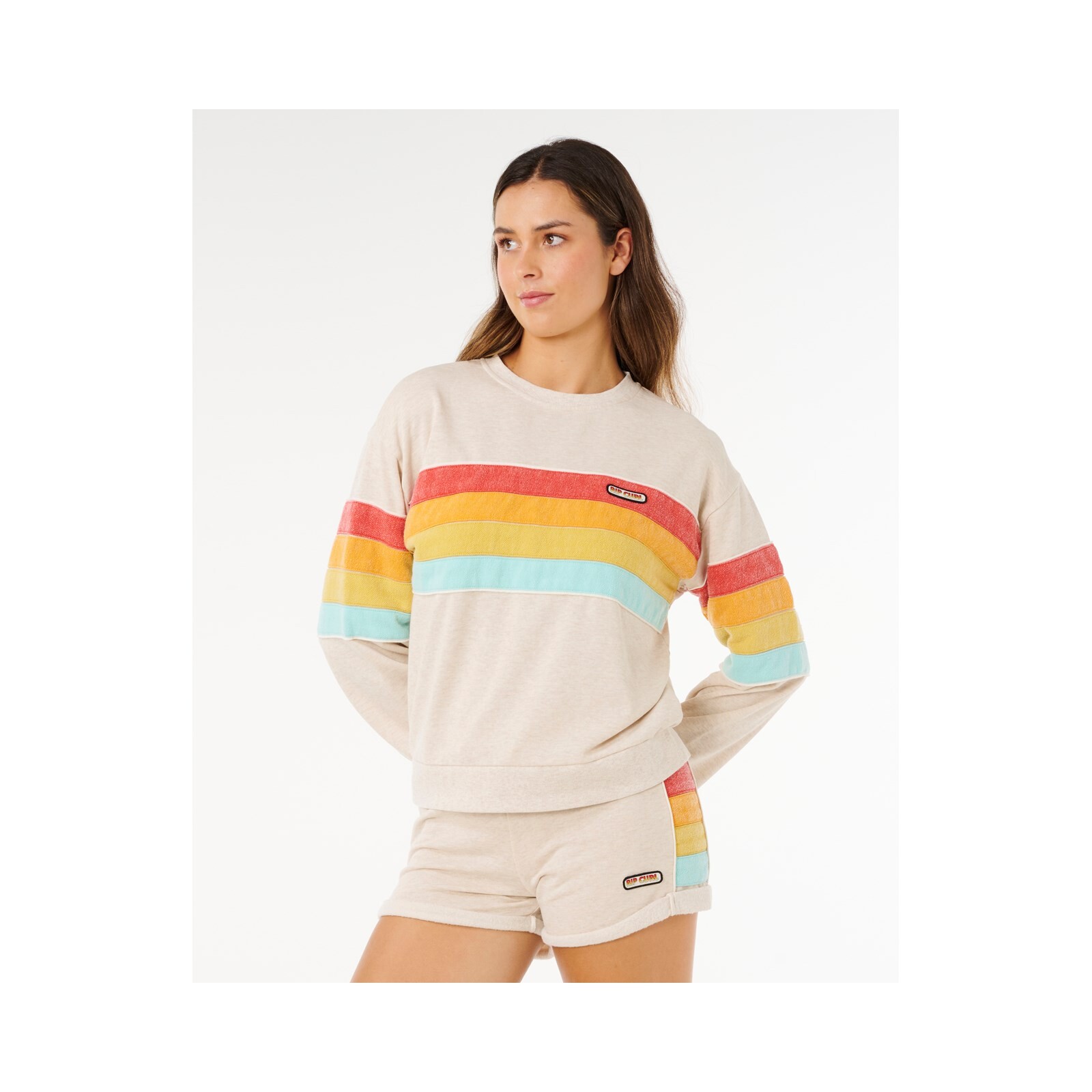 mikina RIP CURL - Surf Revival Relaxed Crew Oatmeal (721)